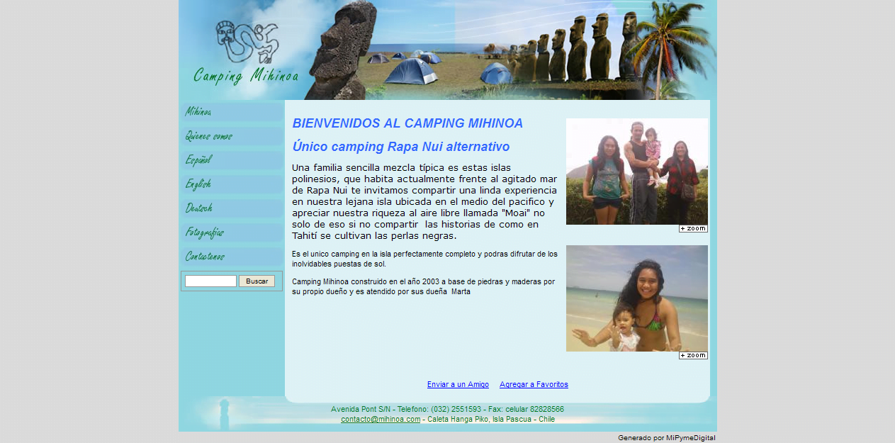 'Camping Mihinoa I Acampando frente al mar de Isla de Pascua' - www_mihinoa_com_es_mihinoa_php