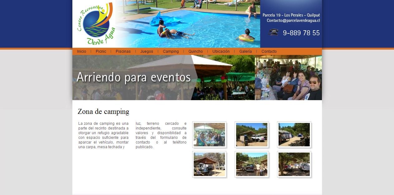 'Zona de camping' - www_parcelaverdeagua_cl